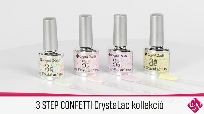 3 STEP CrystaLac CONFETTI kollekció