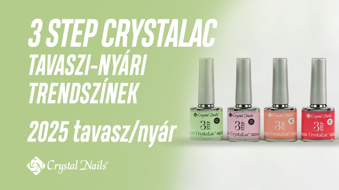 3 STEP CrystaLac tavaszi/nyári  TRENDszínek 