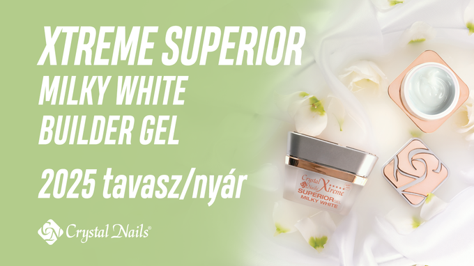 ÚJ szín! Xtreme SUPERIOR Builder Gel - Milky White 